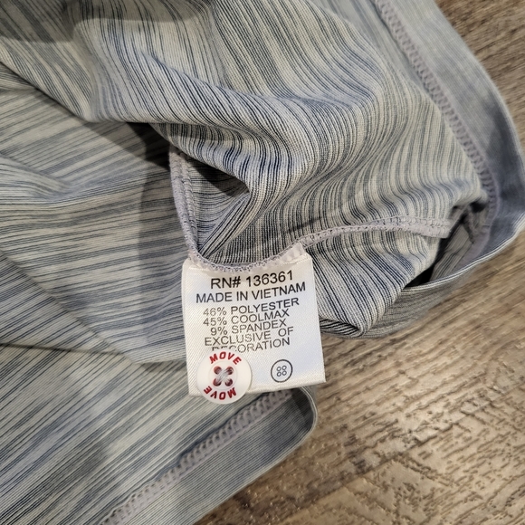 Move Performance Apparel EYTON MEN'S SHORT SLEEVE FRENCH BLUE POLO - Picture 6 of 9